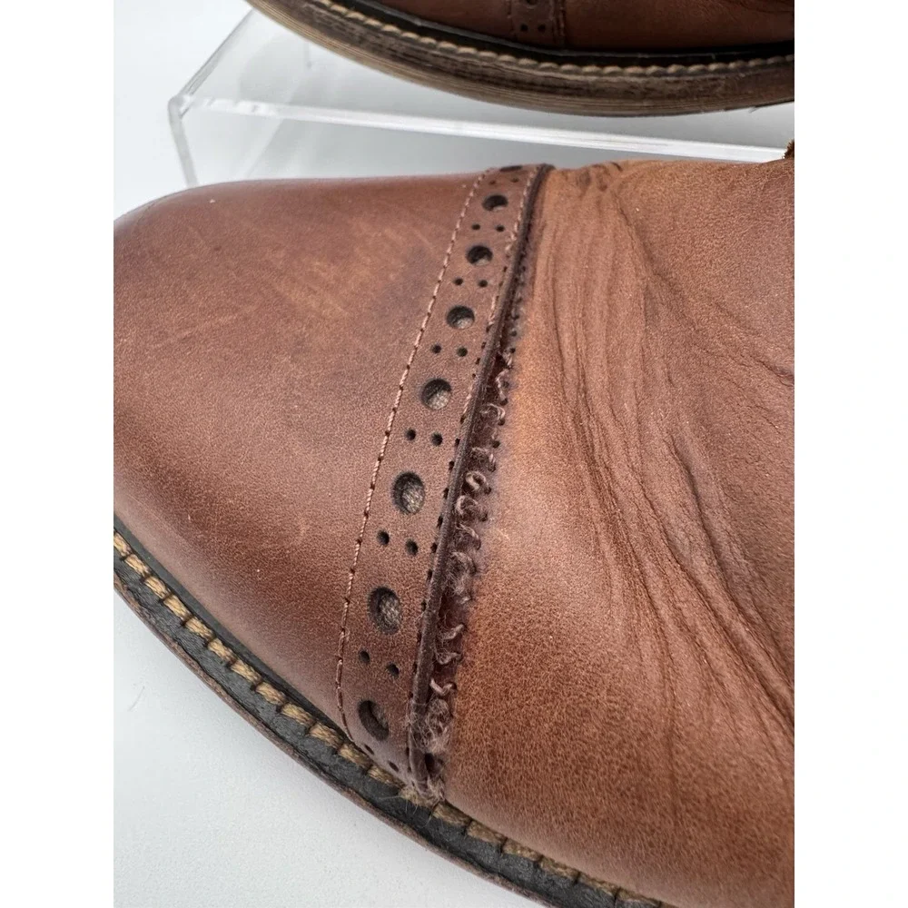 Warfield & Grand Leather Cap Toe Mens Boots Size‎ 10 Kenton Brown 155073 *READ*